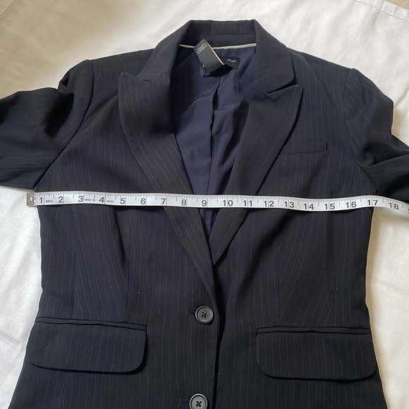 Banana Republic black pinstripe blazer jacket size 0 - Picture 9 of 14